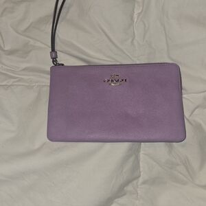 Coach Lavender Leather Wristlet
